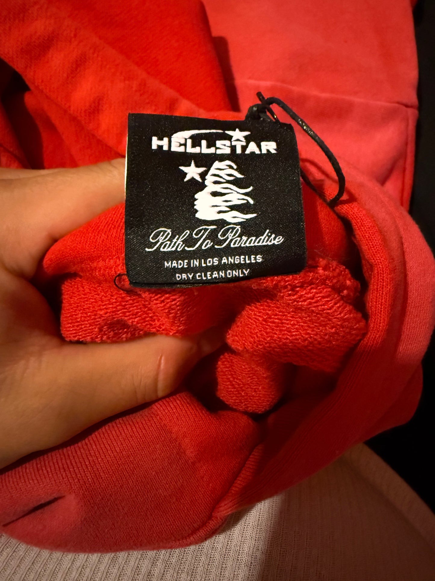 HELLSTAR Records flame hoodie red streetwear